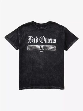 Bad Omens Floral Skull Mineral Wash T-Shirt